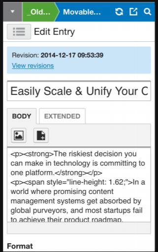 screenshot of Movable Type